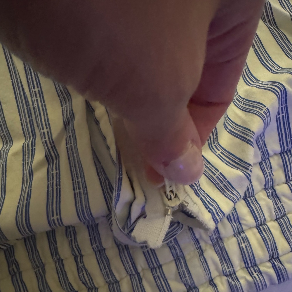 Blue Toile Quilted Pillow Cases (2) - Picture 3 of 4